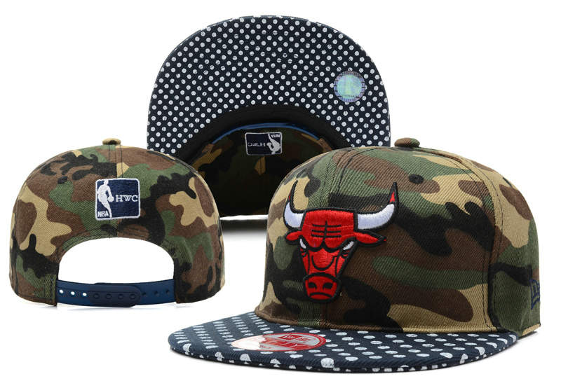 Chicago Bulls Camo Snapback Hat DF 0512
